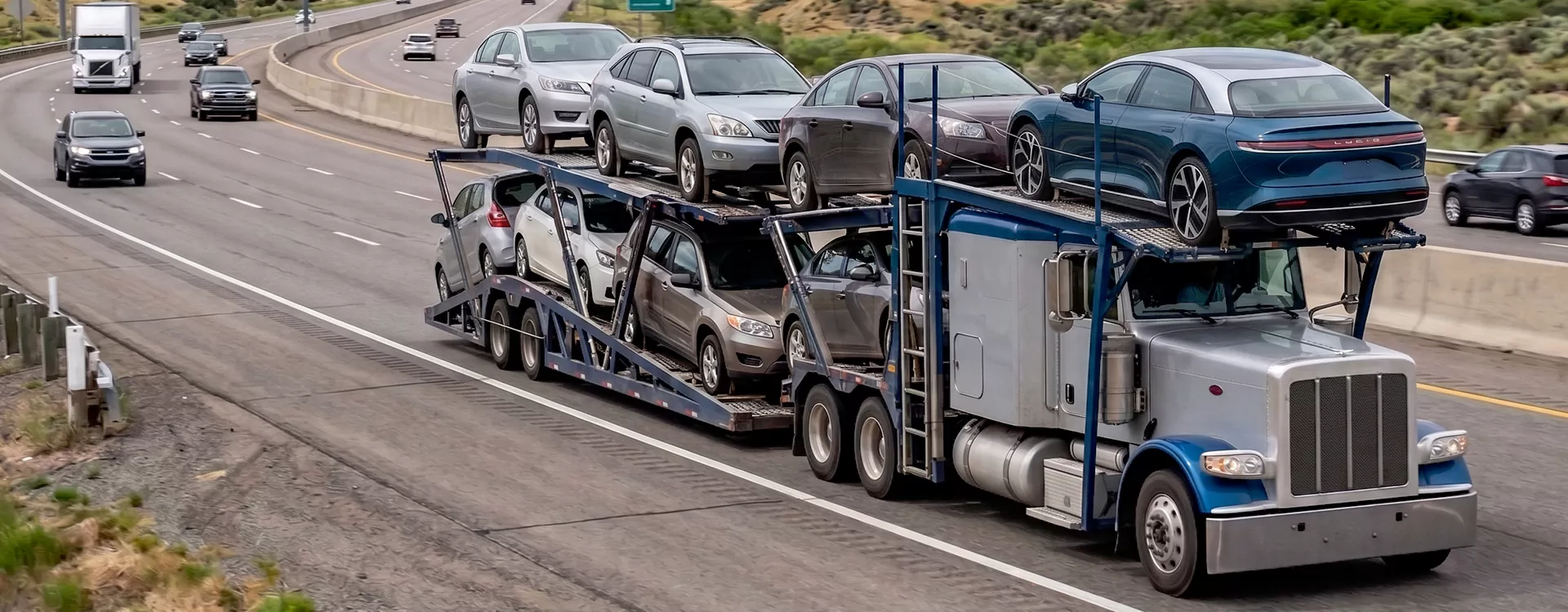 Vehicle carrier transporting cars from Maryland to Florida