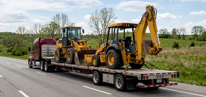 Loader and Backhoe Tractors Transport Maryland